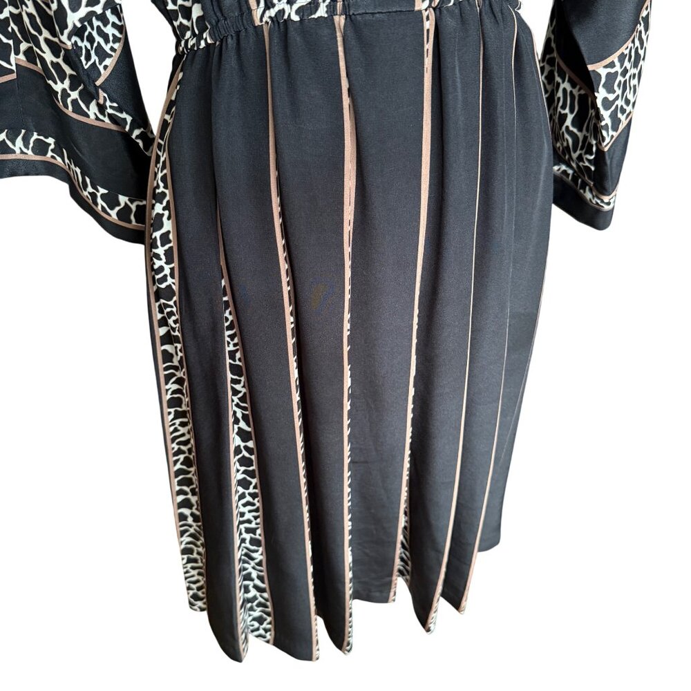 Top Act Giraffe Print Button-Down Midi Dress Size 12P - Picture 4 of 7